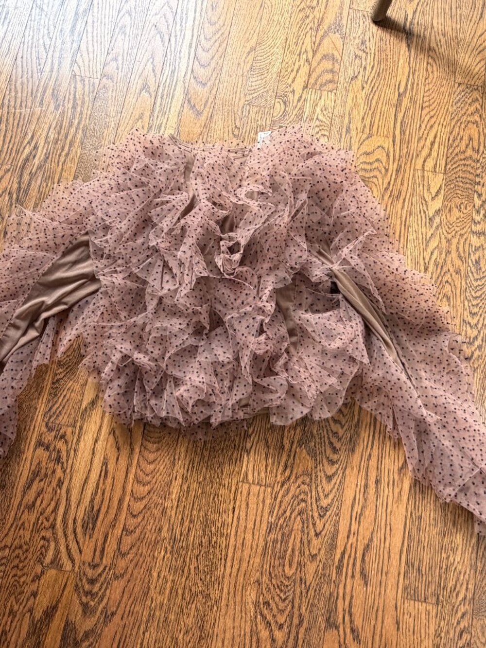 Dolan Left Coast Mesh Ruffle Top - Picture 2 of 4